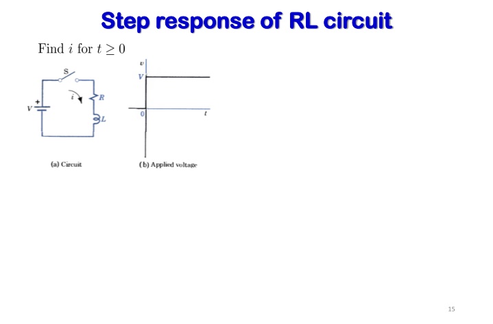 step response of rl circuit step response