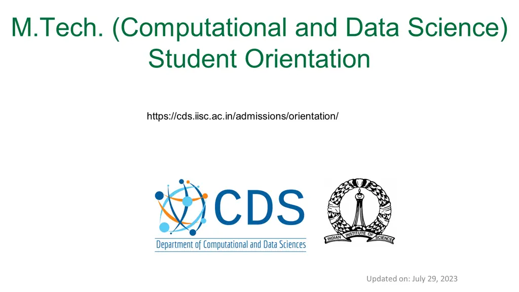 m tech computational and data science student