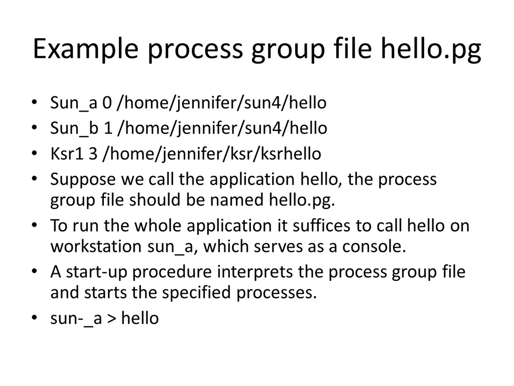 example process group file hello pg