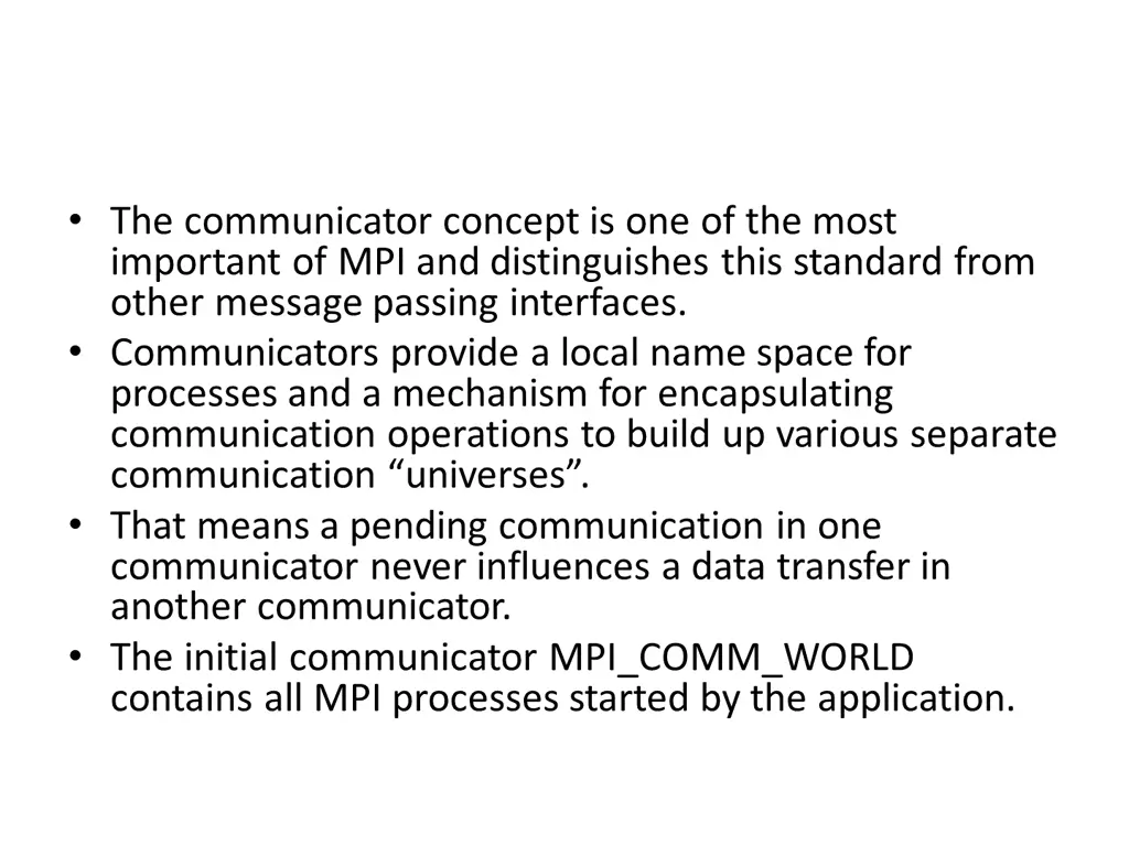the communicator concept is one of the most