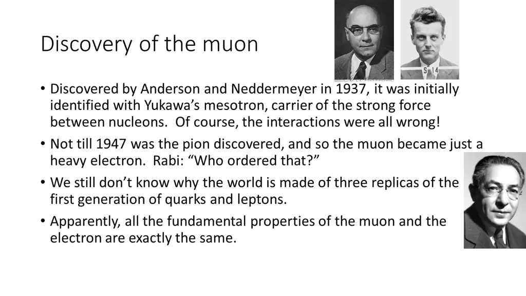 discovery of the muon