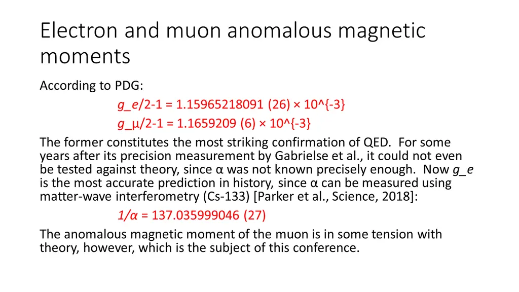 electron and muon anomalous magnetic moments