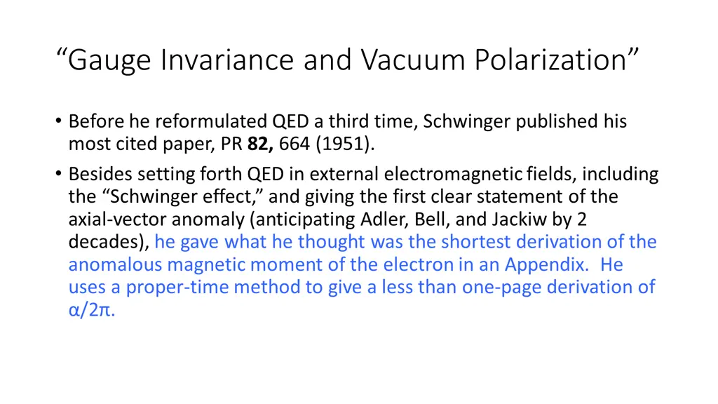 gauge invariance and vacuum polarization