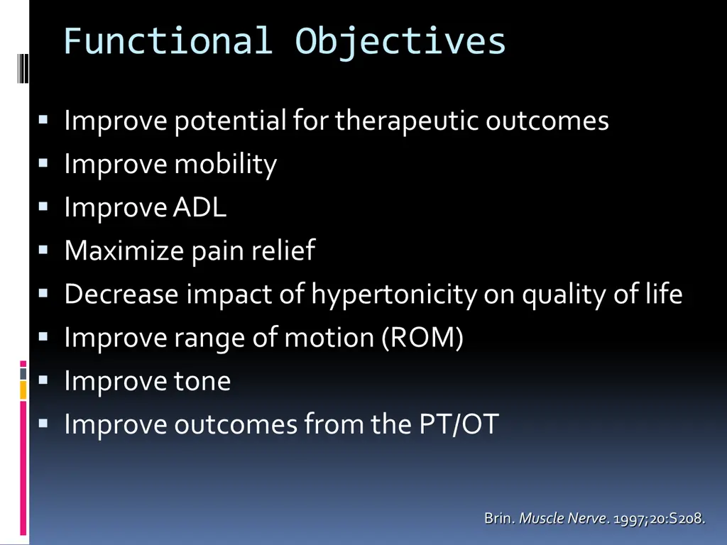 functional objectives