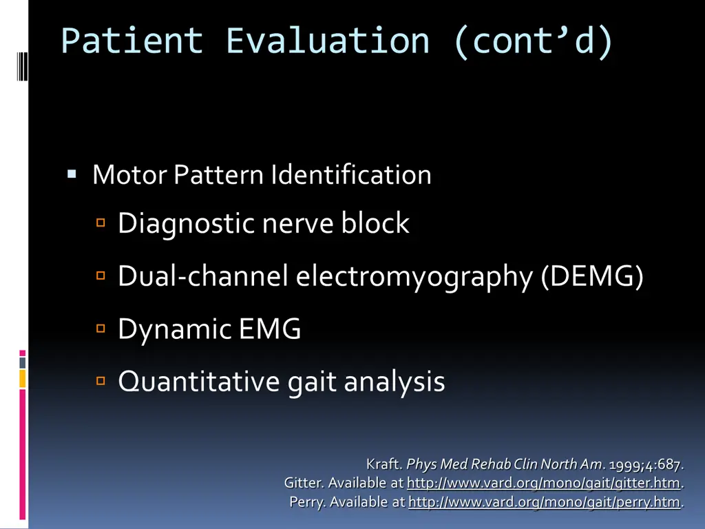 patient evaluation cont d