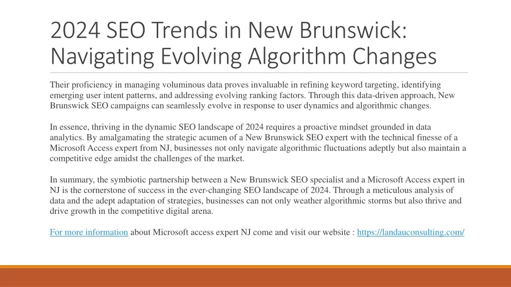 2024 seo trends in new brunswick navigating 2