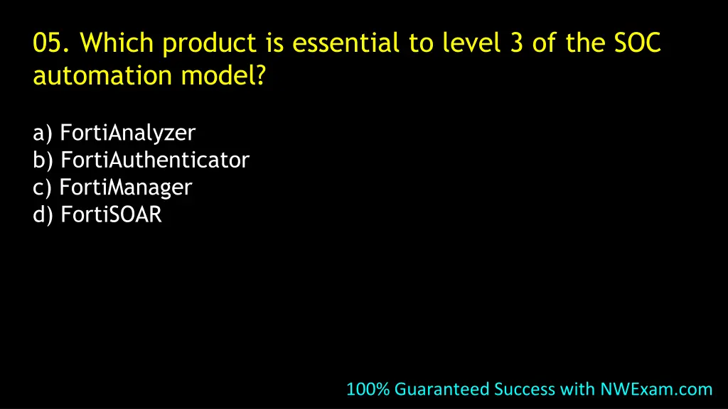 05 which product is essential to level
