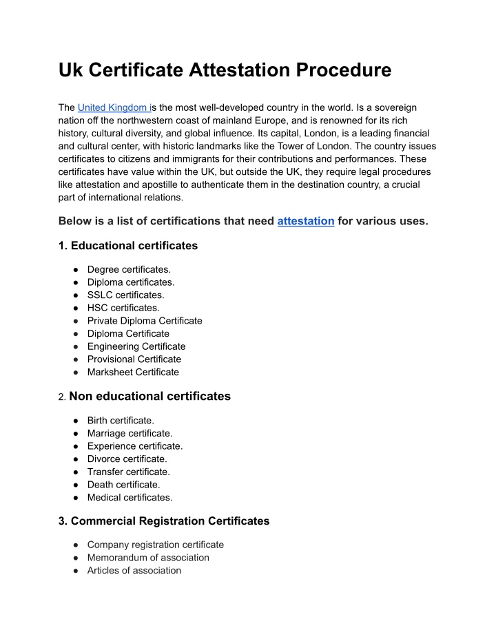 uk certificate attestation procedure