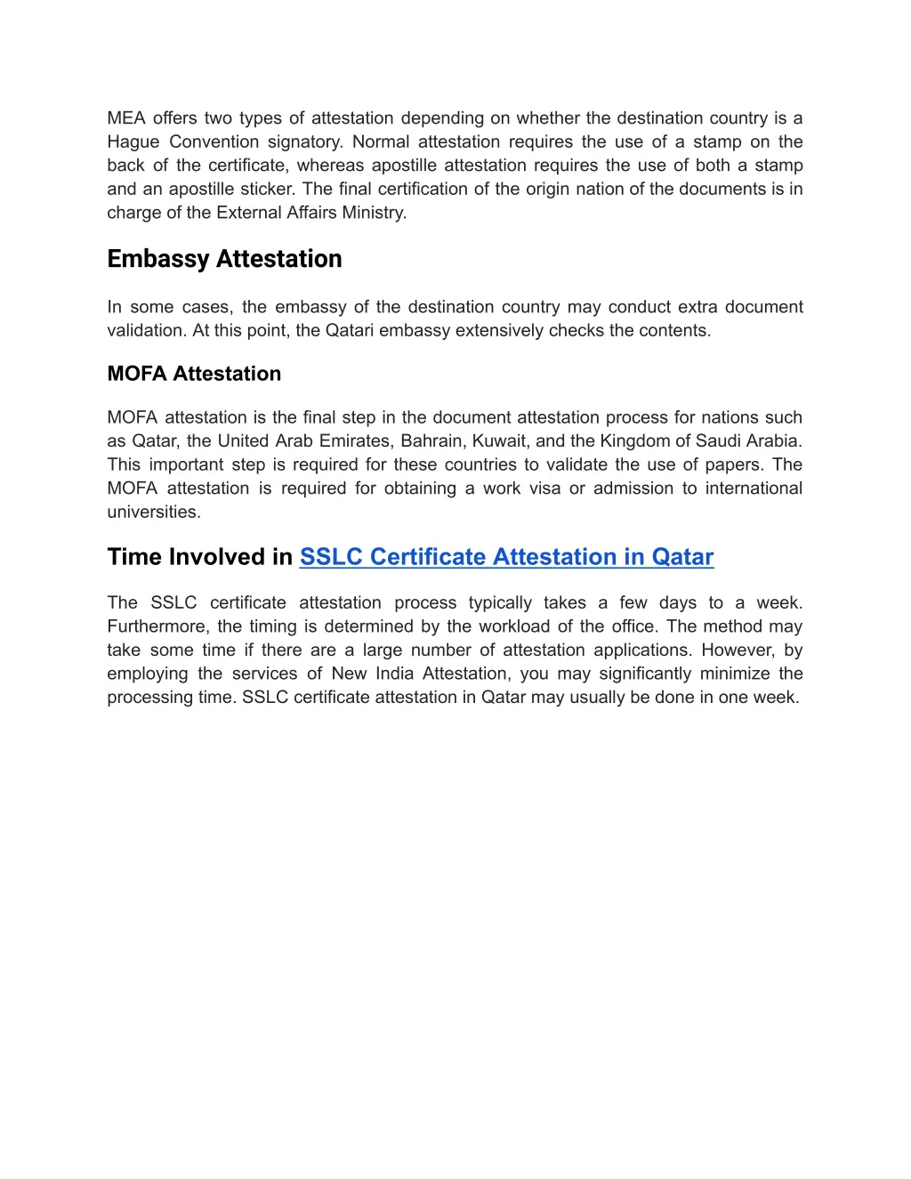 mea offers two types of attestation depending