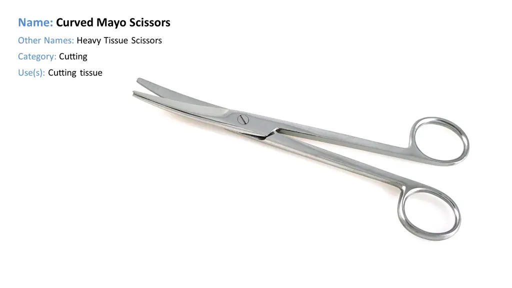 name curved mayo scissors