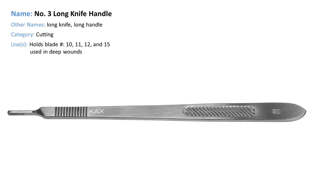 name no 3 long knife handle