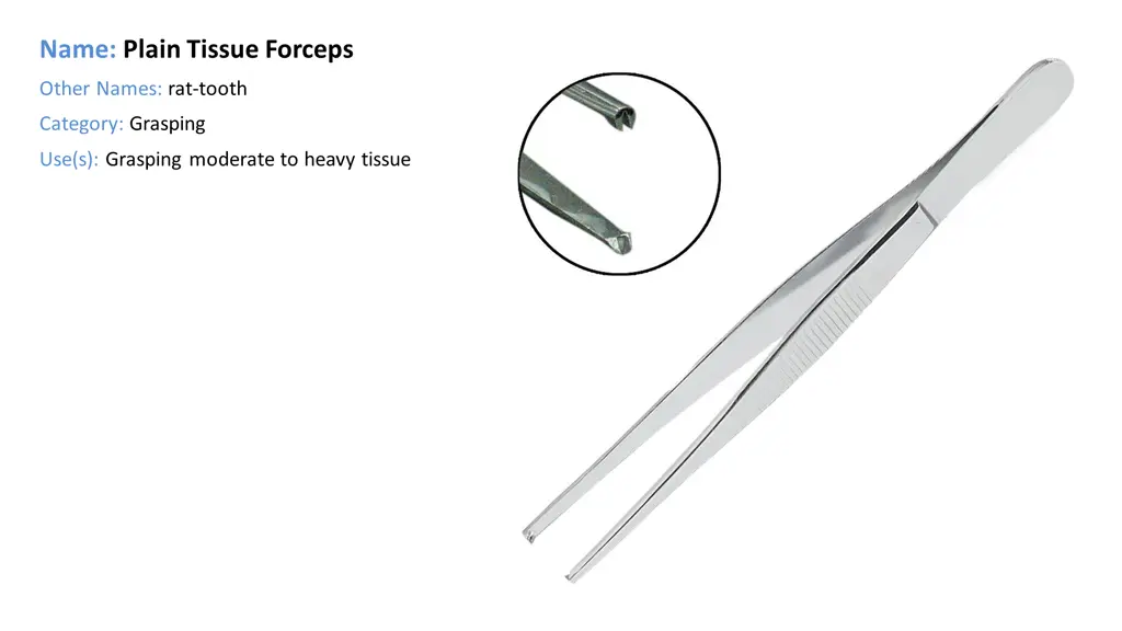 name plain tissue forceps