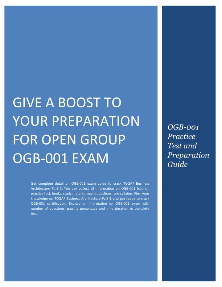 give a boost to your preparation for open group