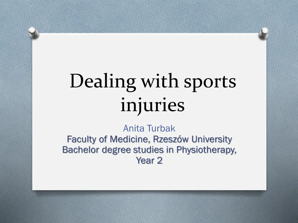 dealing with sports injuries