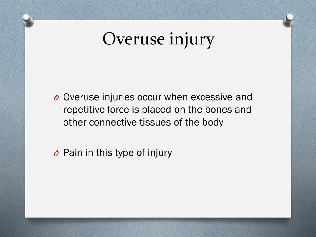 overuse injury