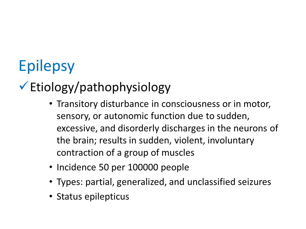epilepsy etiology pathophysiology transitory