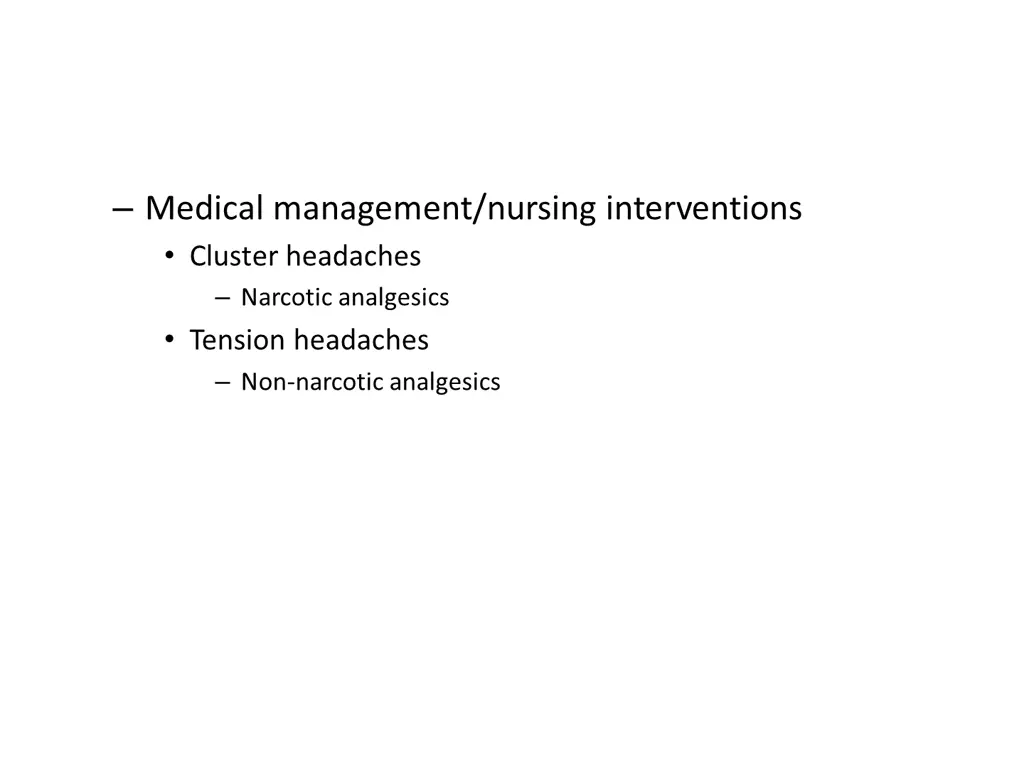 medical management nursing interventions cluster