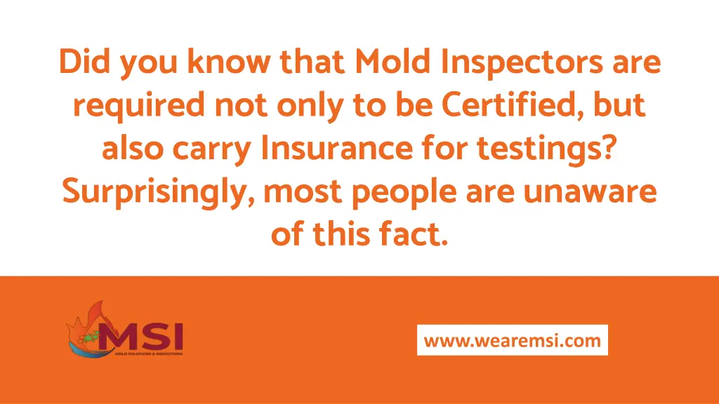 did you know that mold inspectors are required