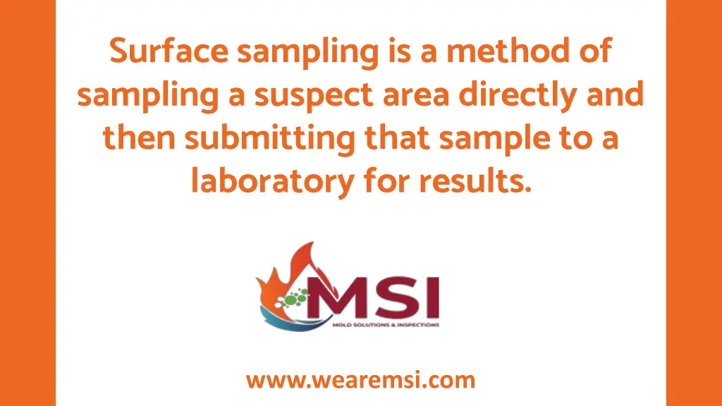 surface sampling is a method of sampling