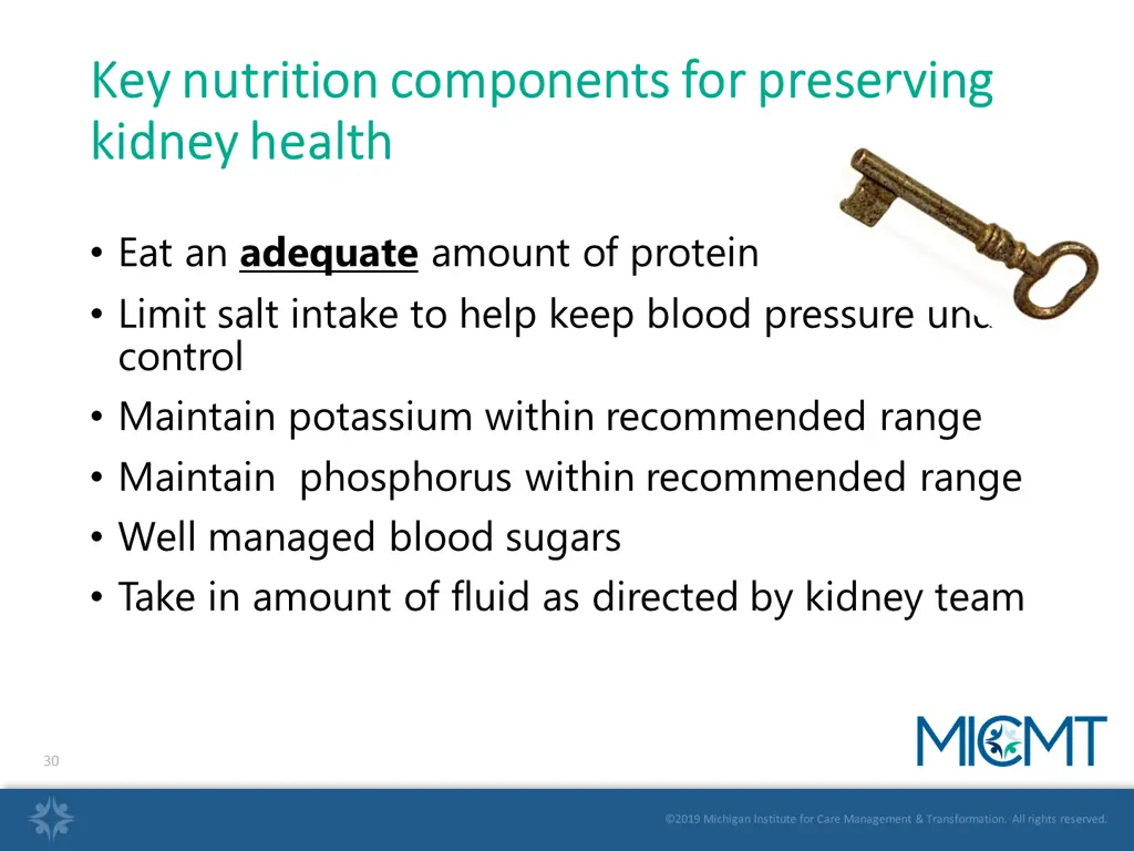 key nutrition components for preserving