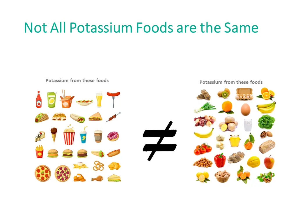 not all potassium foods are the same