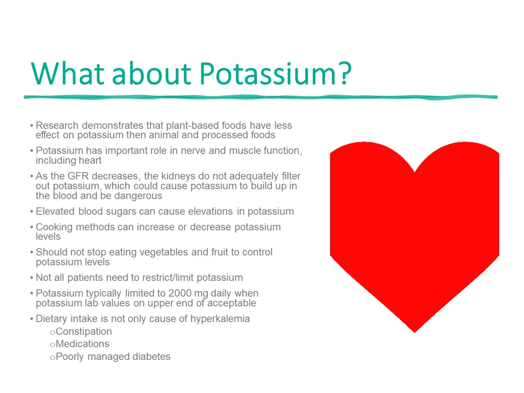 what about potassium what about potassium