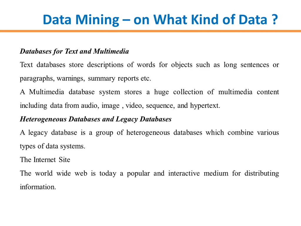 data mining on what kind of data