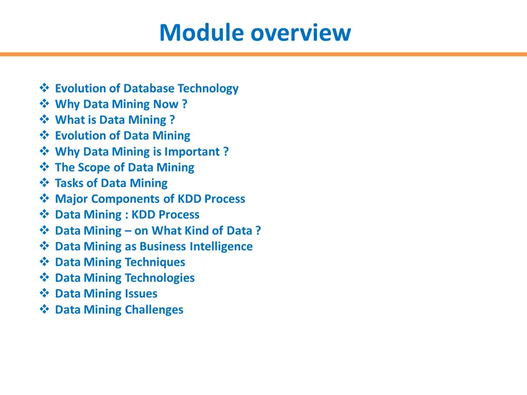 module overview