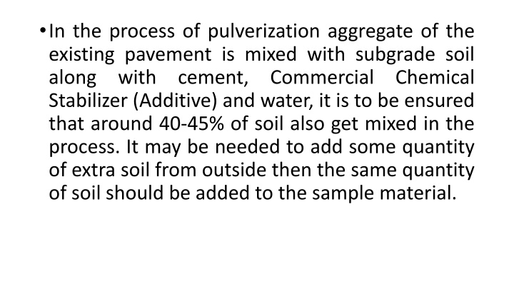 in the process of pulverization aggregate