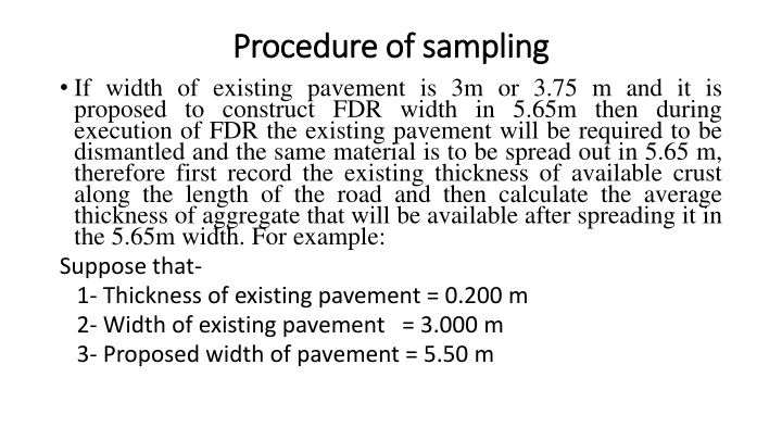 procedure of sampling procedure of sampling