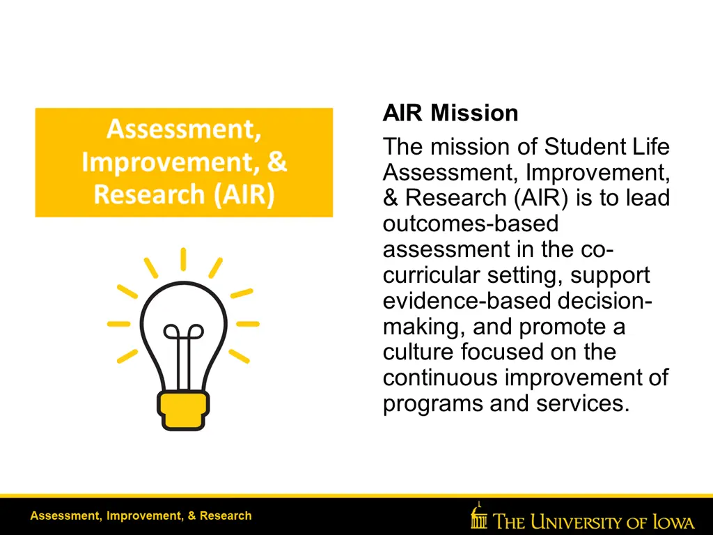 air mission the mission of student life