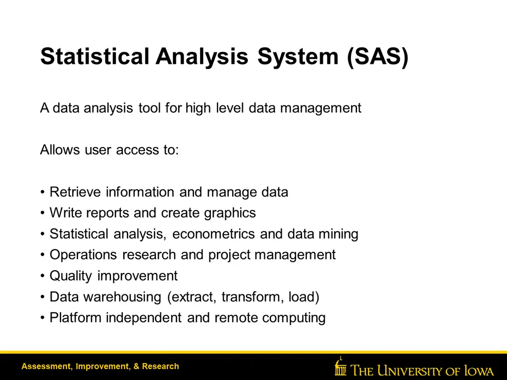 statistical analysis system sas