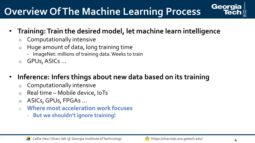 overview of the machine learning process