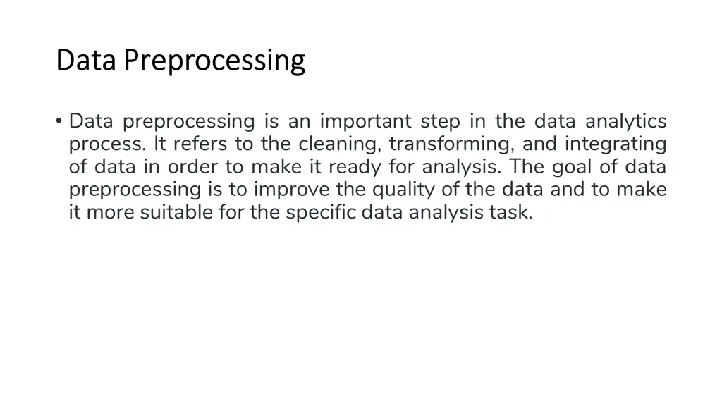 data preprocessing data preprocessing