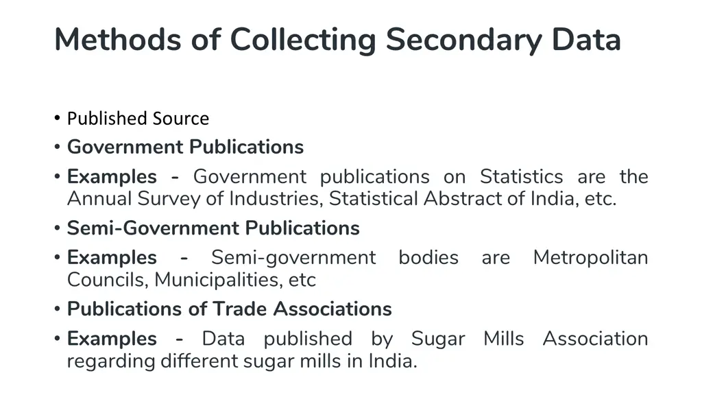 methods of collecting secondary data