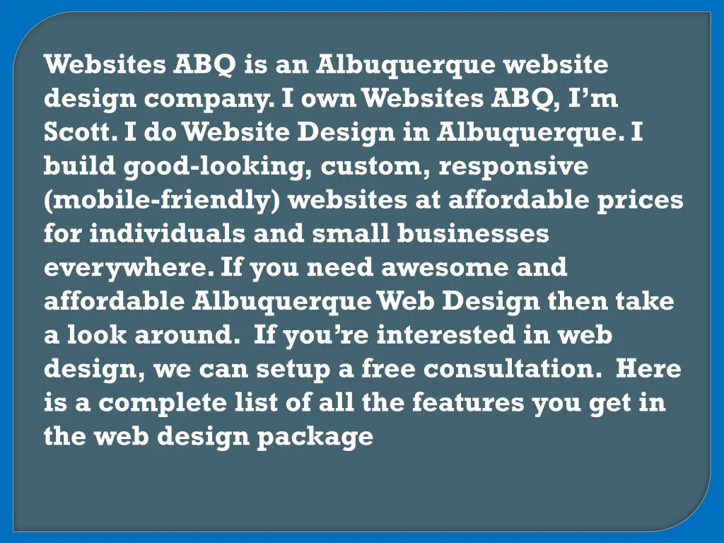 websites abq is an albuquerque website design
