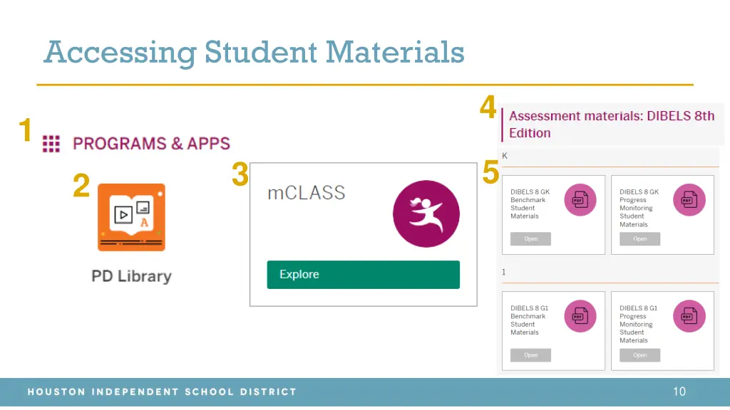 accessing student materials