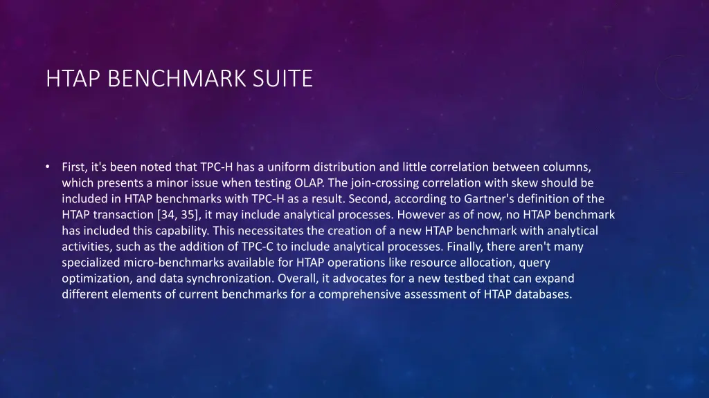 htap benchmark suite