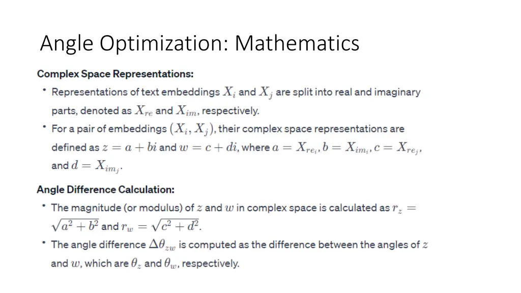 angle optimization mathematics