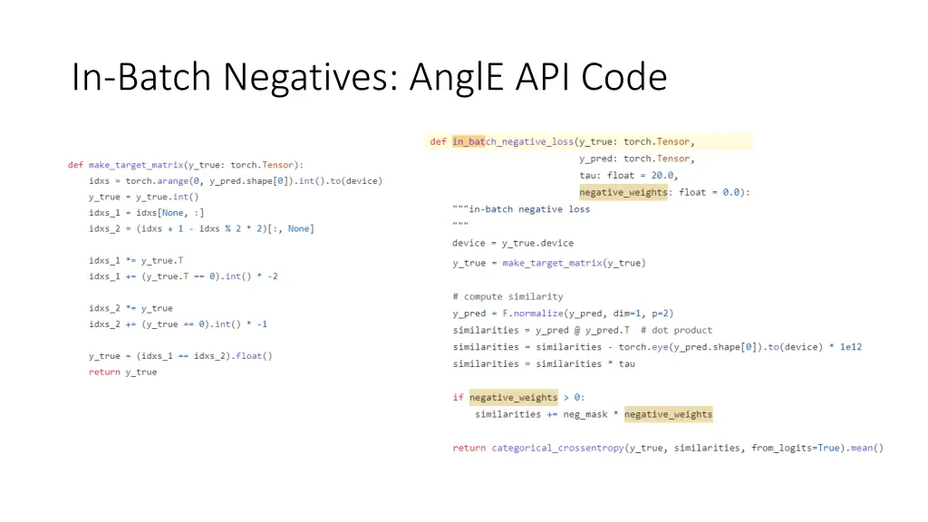 in batch negatives angle api code