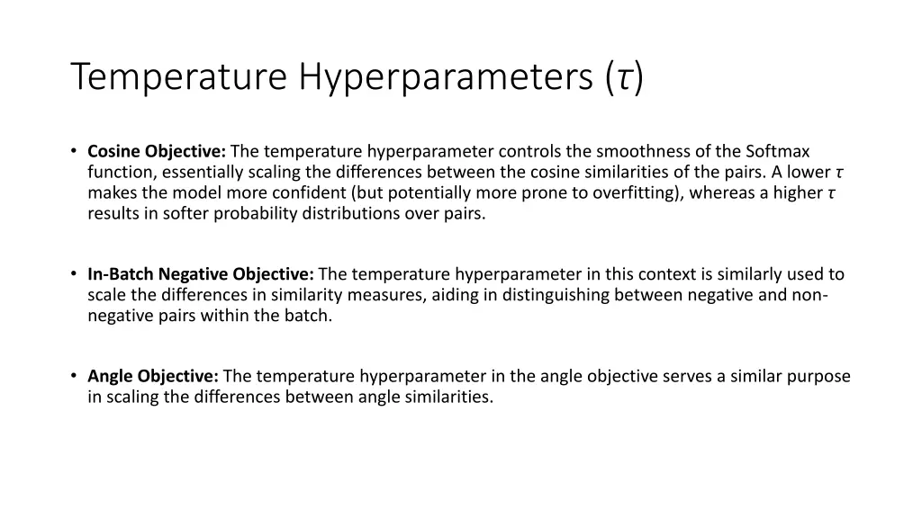 temperature hyperparameters