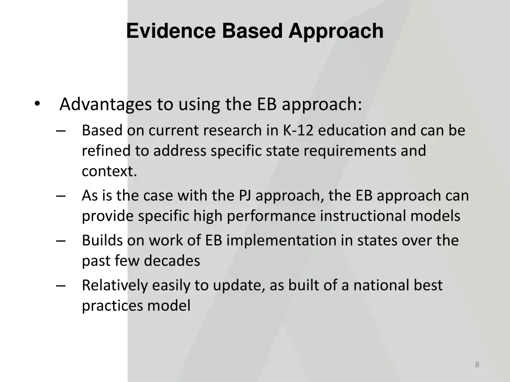 evidence based approach 1