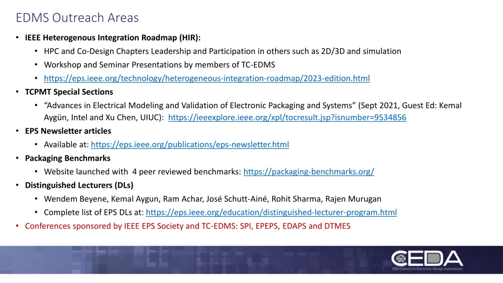 edms outreach areas