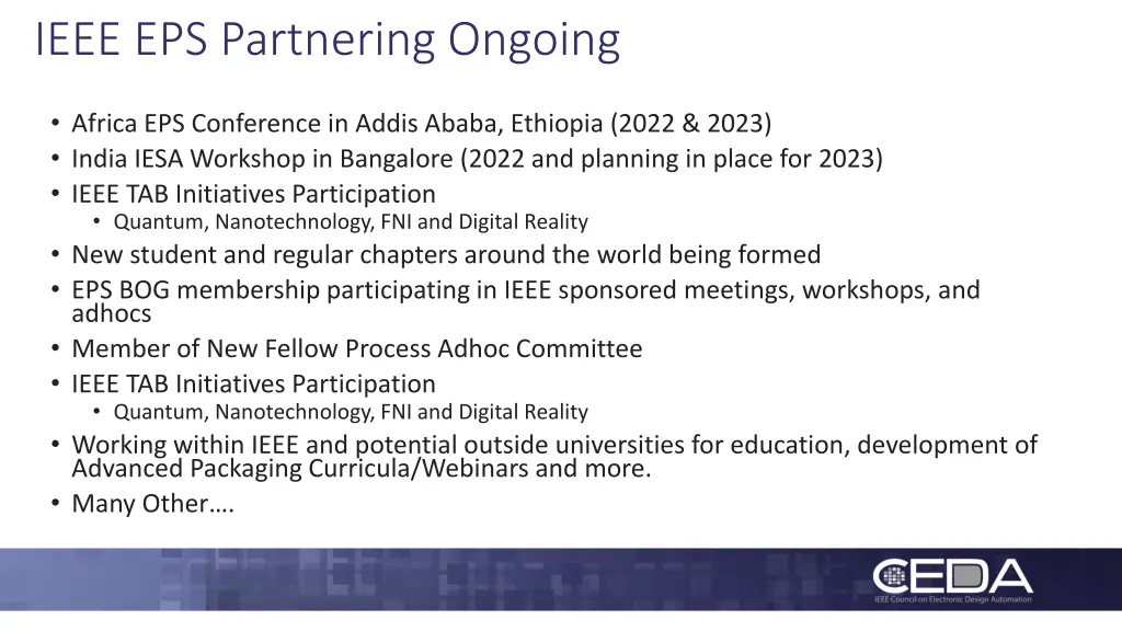 ieee eps partnering ongoing