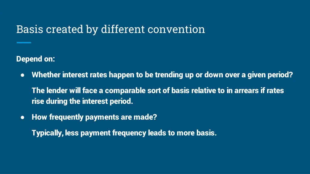 basis created by different convention