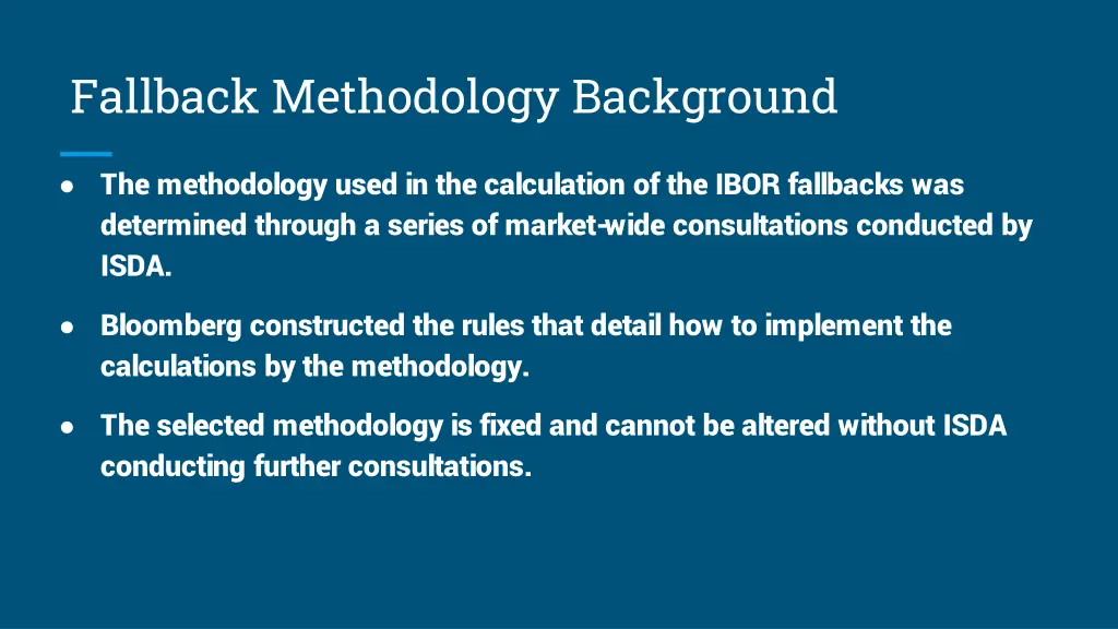 fallback methodology background