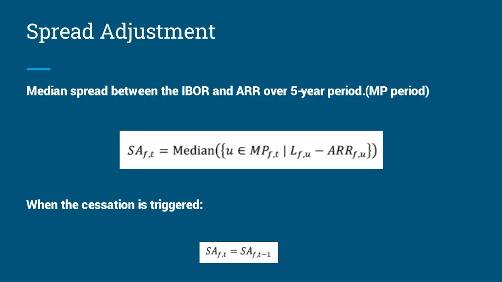 spread adjustment 1