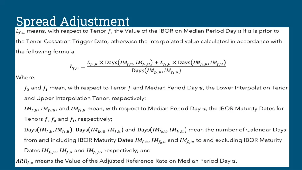 spread adjustment 2