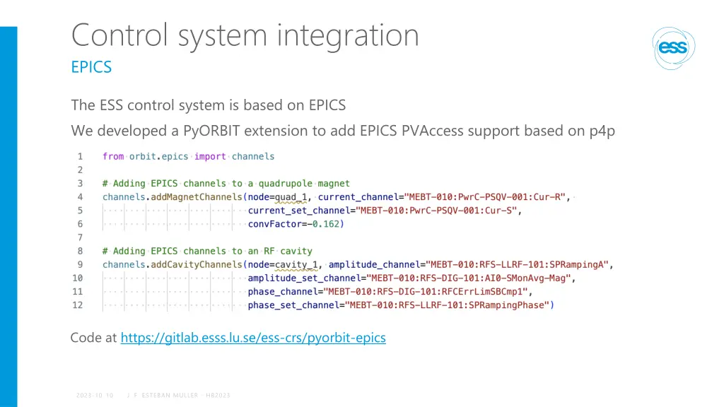 control system integration epics