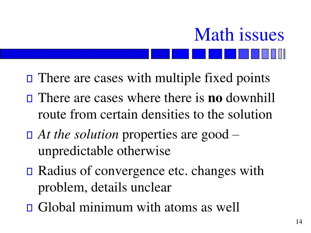 math issues